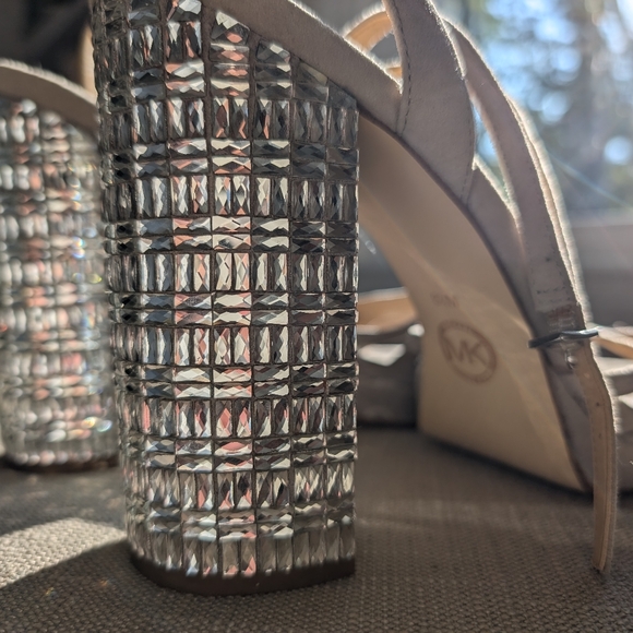 Micheal Kors | Crystal + Suede Platform Heel - Picture 2 of 4